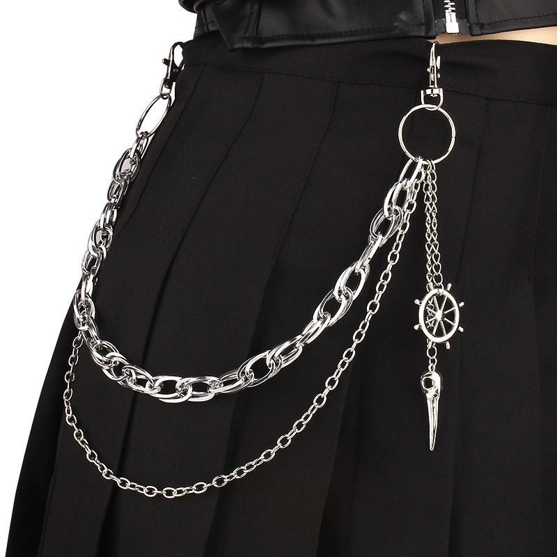 Fashionable metal accessory, pendant, trend trousers, European style