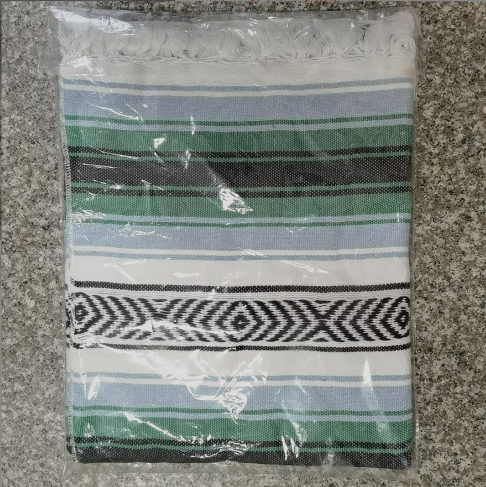 Manta mexicana manta geométrica borla Estilo Manta tejida borla Toalla de playa manta de picnic estera Yoga Manta de algodón