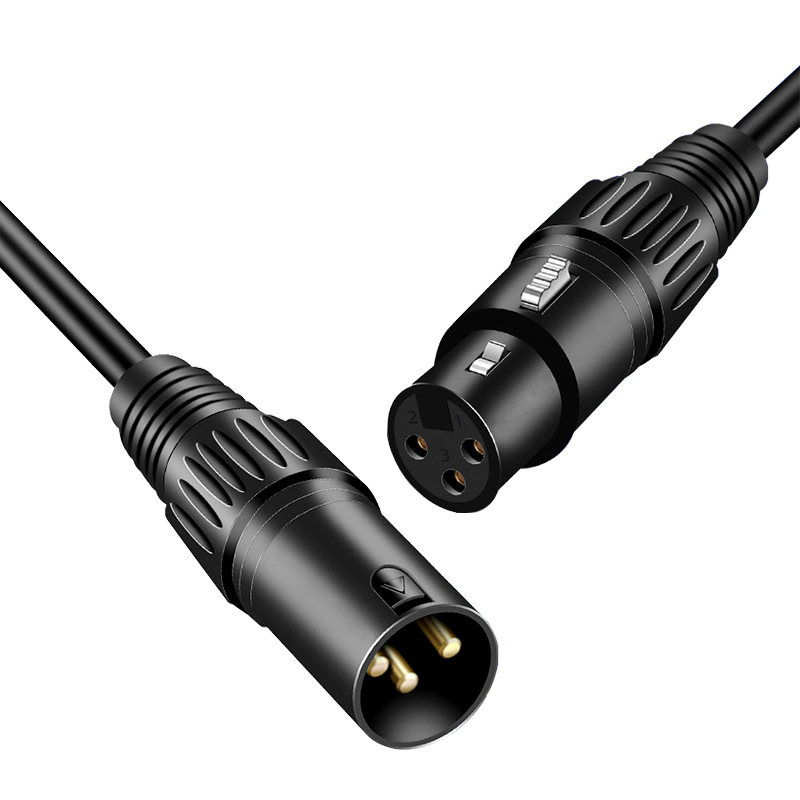 Wenjing línea de control de iluminación de escenario carnong de tres núcleos línea masculina y femenina DMX512 línea blindada línea de señal de iluminación de escenario