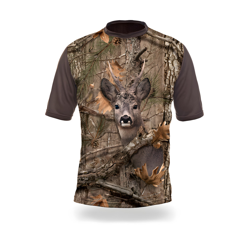 Men's Jungle Camouflage Clothing Hunting Outdoor Quick-Drying Short-Sleeved Summer Outdoor Camouflage T-Shirt Maple Leaf Digital Print