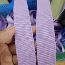 3.2宽2.0厚紫色珠纹涤棉织带现货32mm平纹棉带过欧标环保棉线织带