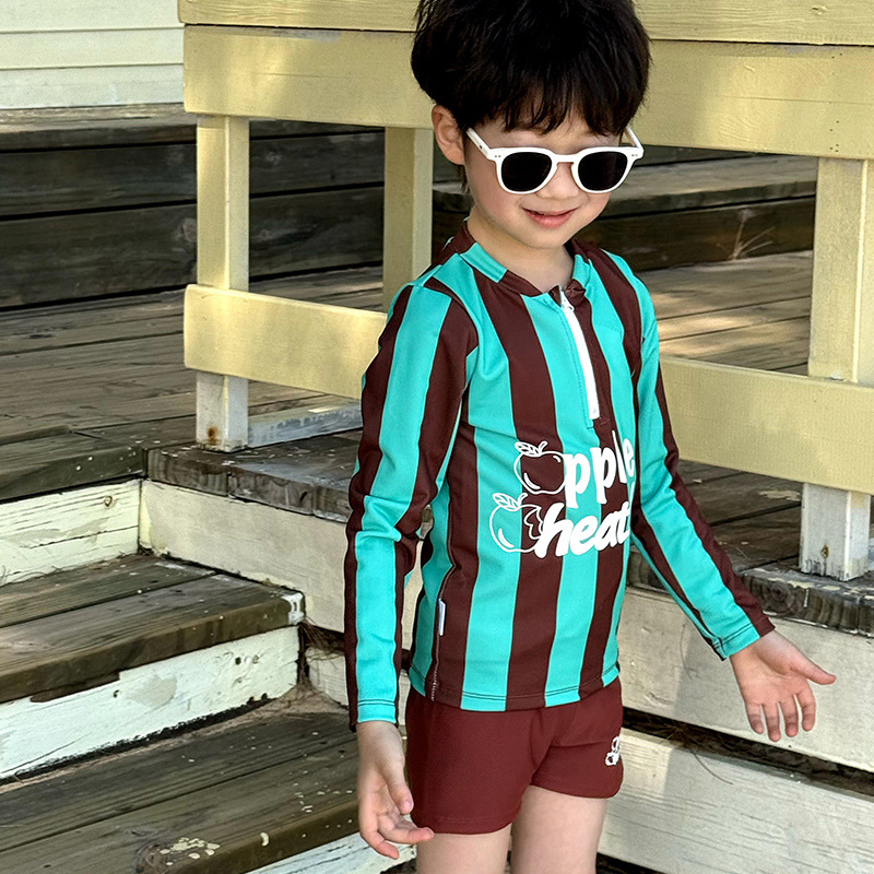 Conjunto de Traje de Baño Manga Larga para Niños de Poliéster para Natación image 4