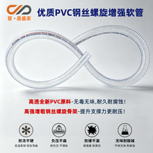pvc钢丝增强水管软管32mm抽吸水泵用塑料管耐高温高压透明水管子