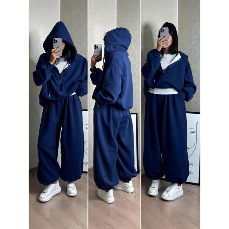 Kz Cross-Border Casual Sports Suit Spring and Autumn Student Korean Style Loose Hooded Sweatshirt and Jogger Pants Two-Piece Set