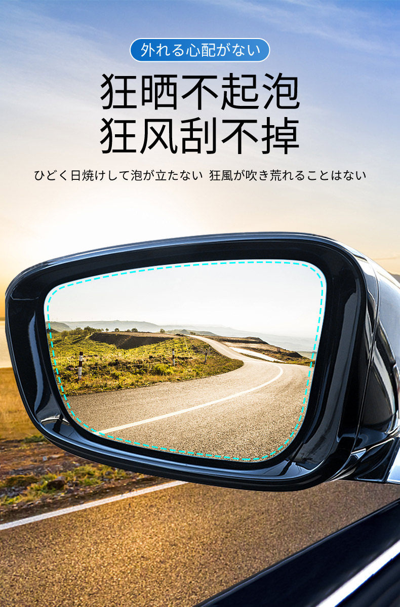 Rearview Mirror Rain-Proof Film for Cars, Reflective Reversing Mirror Rain-Proof Gadget, Anti-Fog Waterproof Glass Film for Rainy Days