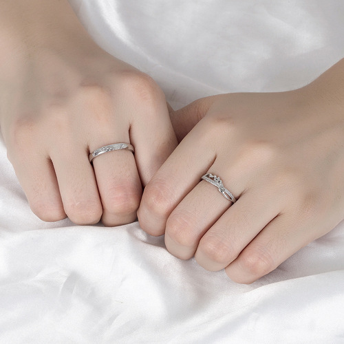 New Mai Xiang happy couple ring men and women open ring fashion creative wheat ear couple ring