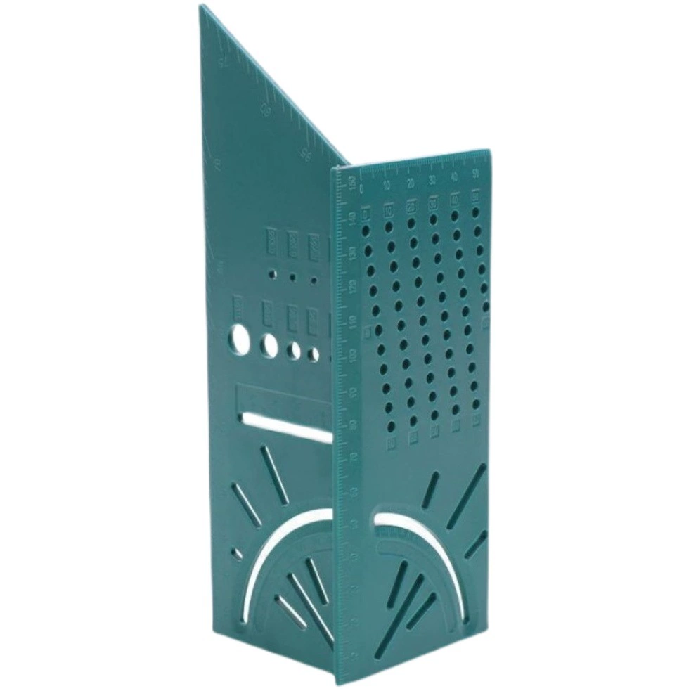 Угловая линейка для деревообработки Транспортир Многофункциональная линейка для рисования на 90 градусов Т-образная линейка для горизонтального сверления 3D измерение угла