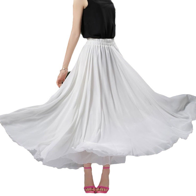 Shiffon pleated skirt