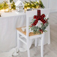 Z 16306 Christmas Flocked Wreath ʥ��ֲ�޻����羳����ͨ