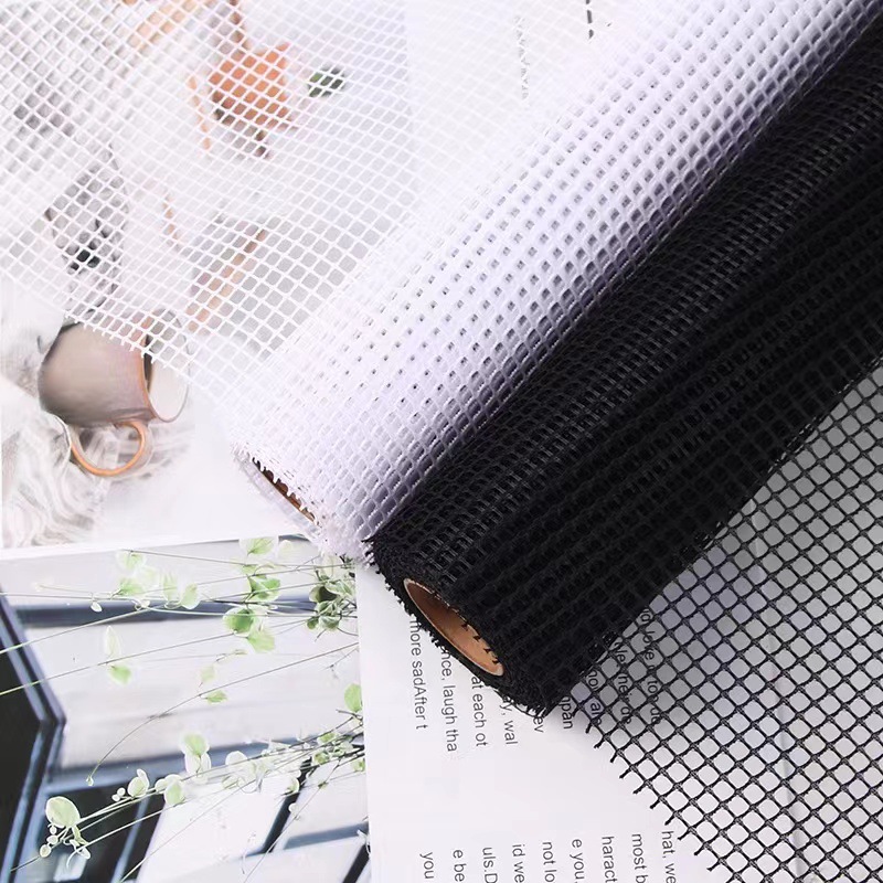 Papel de envolver de flores de malla cuadrada coreana, hilo de flores envuelto en rosas hecho a mano, material de malla de hilo duro, suministros para floristería