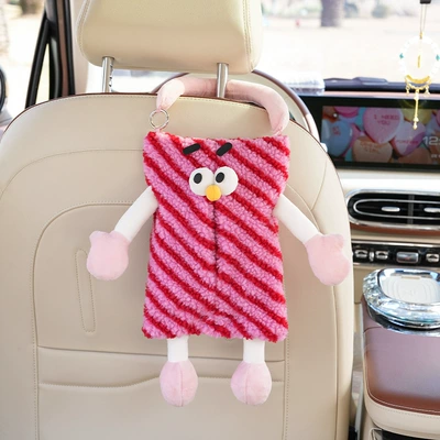 Cute Little Monster Car Tissue Car tissue box/set - little-monster-hanging-tissue-box-red-stripe