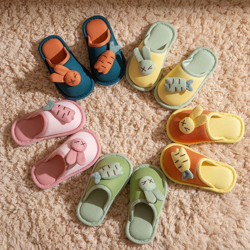 Cross-border Foreign Trade Children's Slippers, Linen, Girls' Spring...