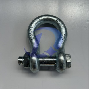 G2130 Bow-Shaped Shackle with Nut, Qingdao Ocean Marine Lifting Horseshoe Shackle, Multiple Specifications, High-Strength Shackle