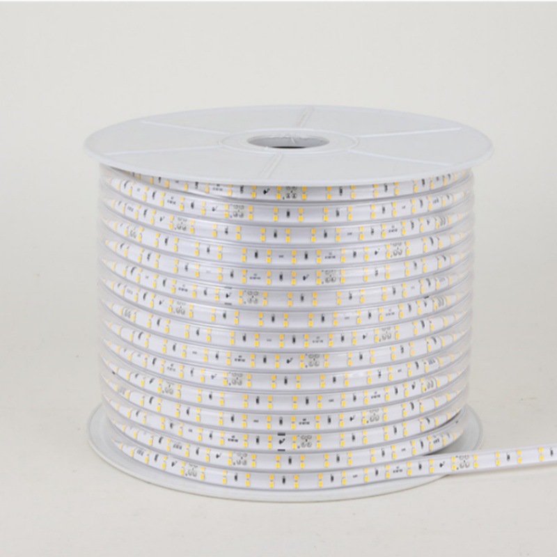 Cinturón de lámpara sin conductor al aire libre correa de lámpara impermeable LED de silicona de alta luminosidad correa de lámpara de manguito 220V PVC impermeable doble fila de alto voltaje