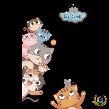 ✅门贴自粘入户门旧门翻新贴纸木门装饰个性创意门框卡通动物猫墙