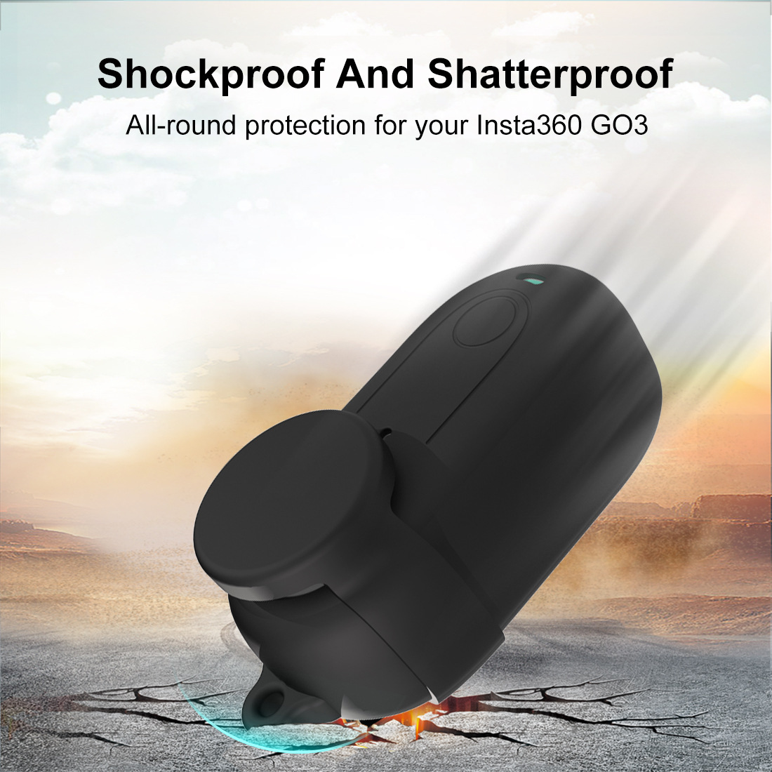 PULUZ Fat Cow para Insta360 GO3 pulgar cámara de silicona cubierta protectora cámara de deportes accesorios de protección