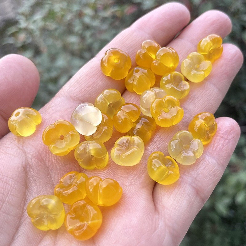 Wholesale Agate Osmanthus Small Accessories Chinese Style Bracelets Earrings Beaded DIY Accessories Chalcedony Flower Ornaments Accessories