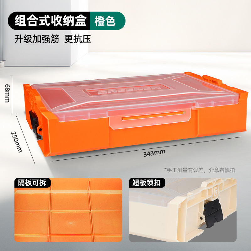 Caja de almacenamiento multifuncional de ins de bosque verde que puede apilar artículos diversos para el hogar combinado caja de piezas de hardware caja de acabado de plástico