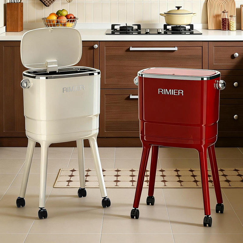 High-Legged Trash Can 2026 New Model for Home Use, with Lid, Large Size, Suitable for Living Room, Kitchen, Bathroom, Office, and Movable High-Legged Trash Can 2026 New Model for Home Use, with Lid, Large Size, Suitable for Living Room, Kitchen, Bathroom, Office, and Movable