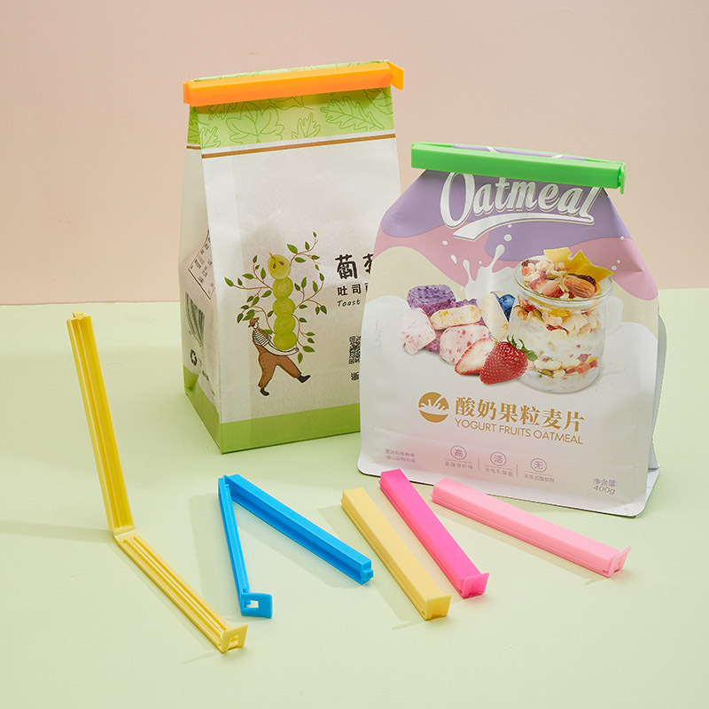 Clip de sellado de plástico, clip de té, bolsa de bocadillos para la conservación de alimentos, clip de sellado a prueba de humedad, los fabricantes de regalos pueden establecer el logotipo