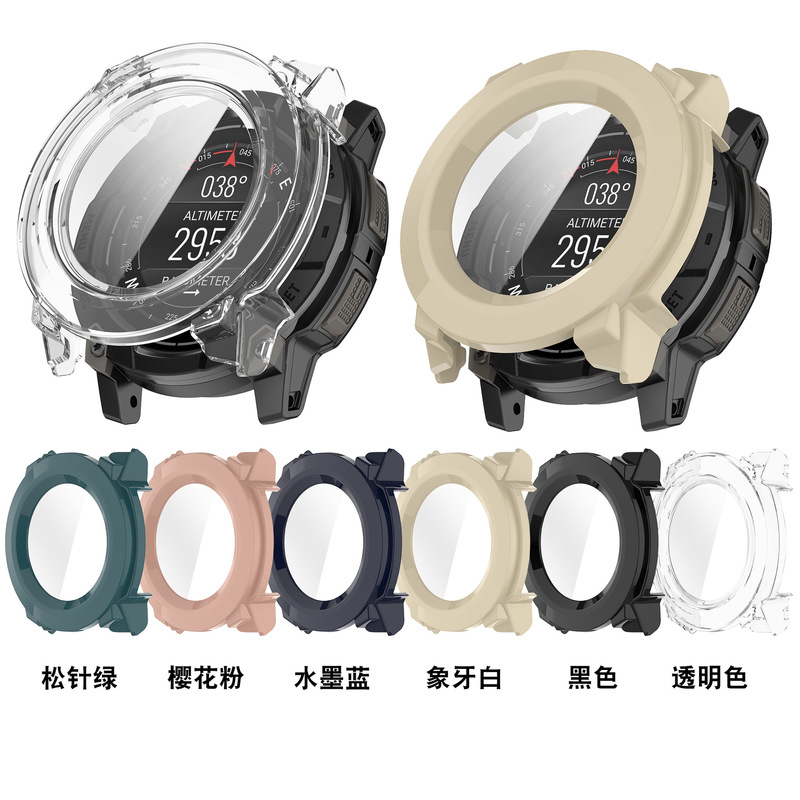 Suitable for Garmin Instinct 3 Tempered Film Protective Case Instinct 3 45 50mm Watch Integrated Case Suitable for Garmin Instinct 3 Tempered Film Protective Case Instinct 3 45 50mm Watch Integrated Case