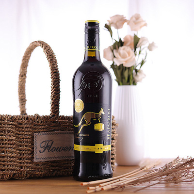 黃袋鼠澳大利亞原瓶原裝進口幹紅葡萄酒歌海娜西拉澳洲紅酒可代發