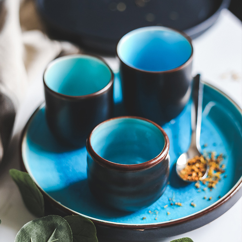 Grieta de hielo Taza japonesa de cerámica transfronteriza creativa de cerámica taza de agua taza de té taza de café té de flores Taza de cerámica