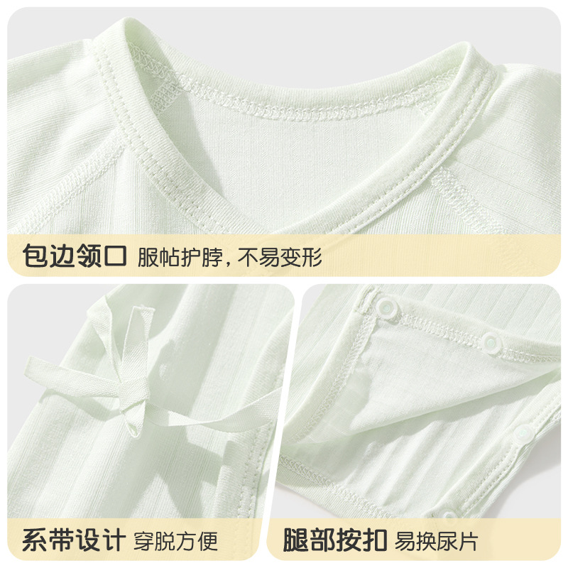 Ropa de bebé de una pieza Ropa de verano para recién nacidos para niños pequeños 0 Manga corta de marzo Estilo delgado Monk mampara pijamas Ropa de verano para bebés