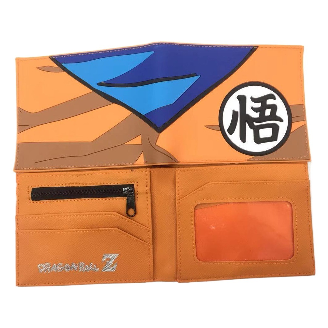 Anime nuevo Dragon Ball dragón Bola de silicona cartera tortuga Wu corto estudiante cartera masculina