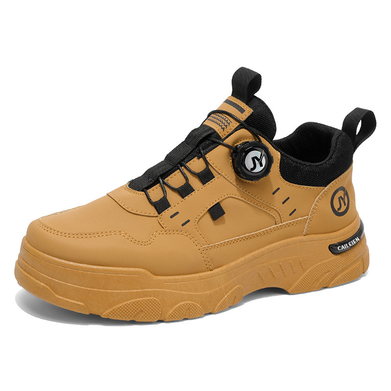 Zapatos de otoño para hombres 2025 nuevos zapatos de herramientas transpirables para hombres tendencia 100 zapatos blancos para hombres zapatos casuales de suela gruesa image 6