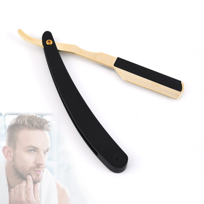 Factory wholesale black gold old-fashioned razor scraper Barber old-fashioned razor blade razor blade razor Factory wholesale black gold old-fashioned razor scraper Barber old-fashioned razor blade razor blade razor
