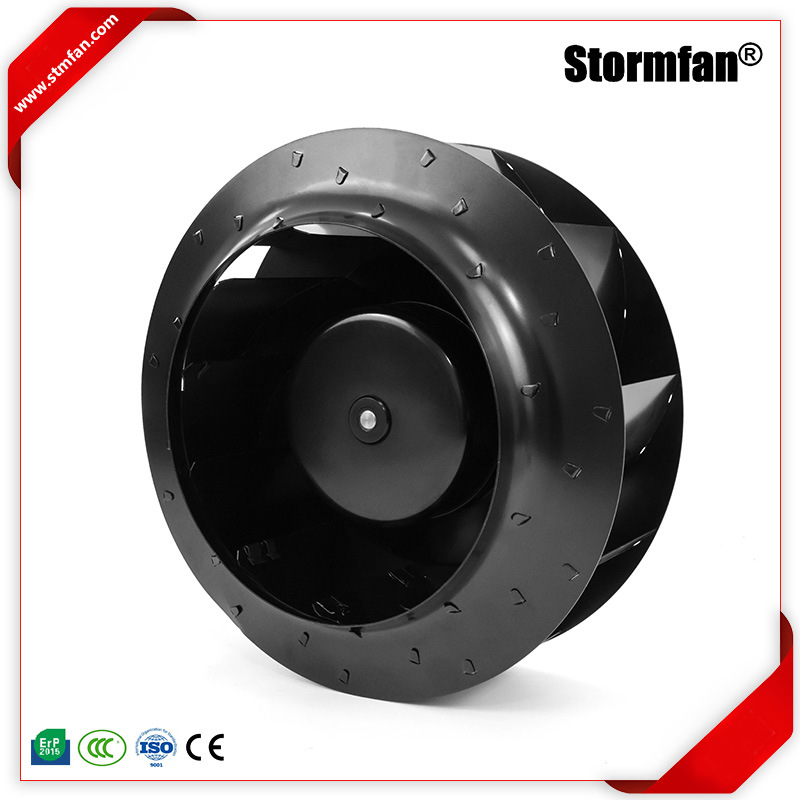 斯托姆225mm 汽车冷柜常用48V DC后倾离心风机冷藏车冷循环专用