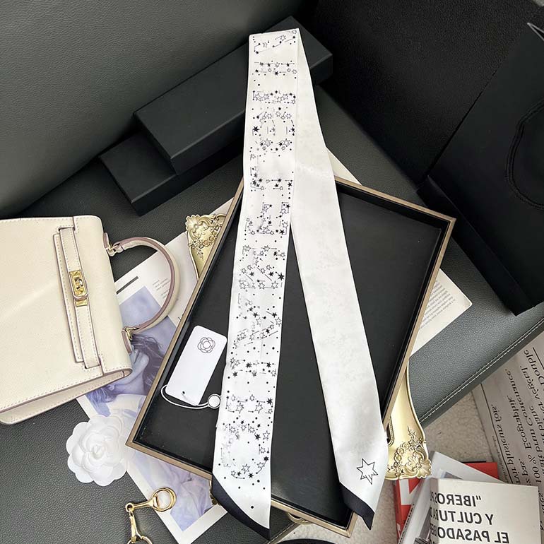 D versión alta 18 mm bufandas de seda cinta cinta delgada correa de pelo larga decoración pequeña bufandas animales de la selva H