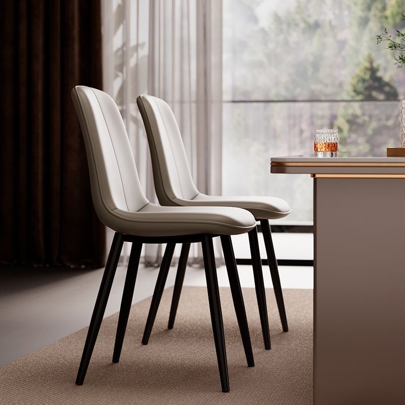 Sillas de comedor domésticas nórdicas lujosas sillas de respaldo de hierro forjado modernas y simples para negociar mesas de comedor taburetes sillas