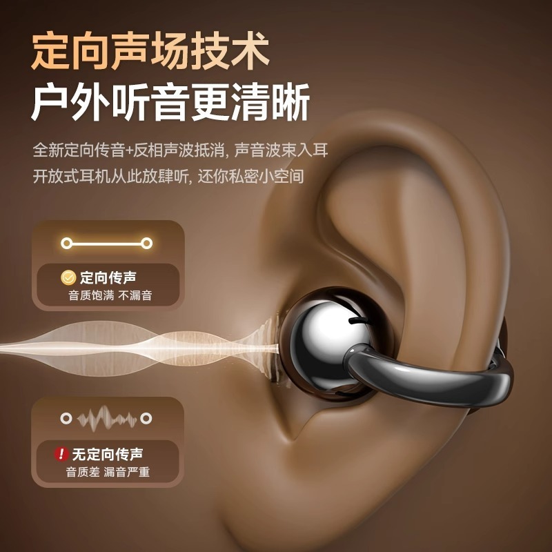 新しい国境を越えた人気の Bluetooth ヘッドセット 2025 新しいハイエンド空気骨伝導スポーツ非インイヤー高価値オープン|undefined