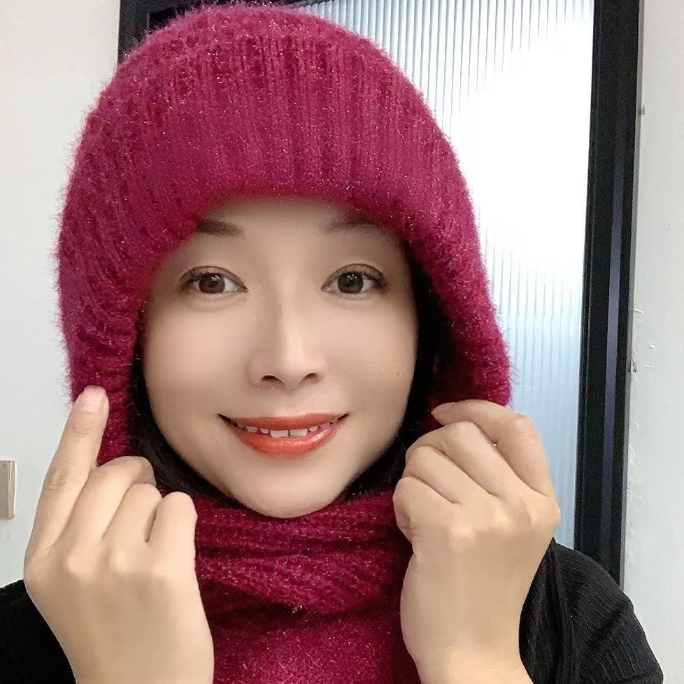 El otoño y el invierno de la moda caliente sombrero de punto de la bufanda sombrero de lana integrado sombrero de protección del oído