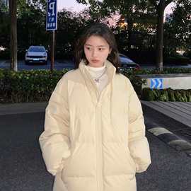 棉衣棉服女2026年新款冬季ins港风中长款棉袄外套韩版宽松面包服