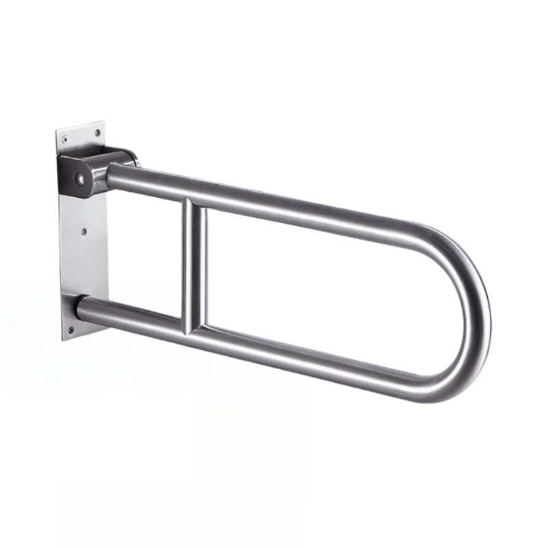 Barandilla plegable en U de acero inoxidable 304 para inodoro antideslizante adultos mayores baño