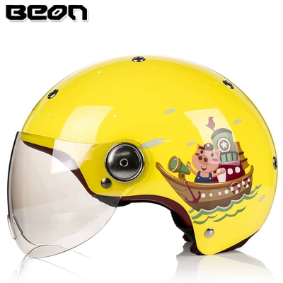 men's and women's cute half – Motorcycle Safety Supplies - bright-yellowyellow-green-pig-m