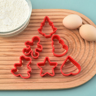 Manufacturer Plastic Christmas Baking Mold Home Creative DIY Cookie Mold 6-Piece Set Kitchen Baking Tools