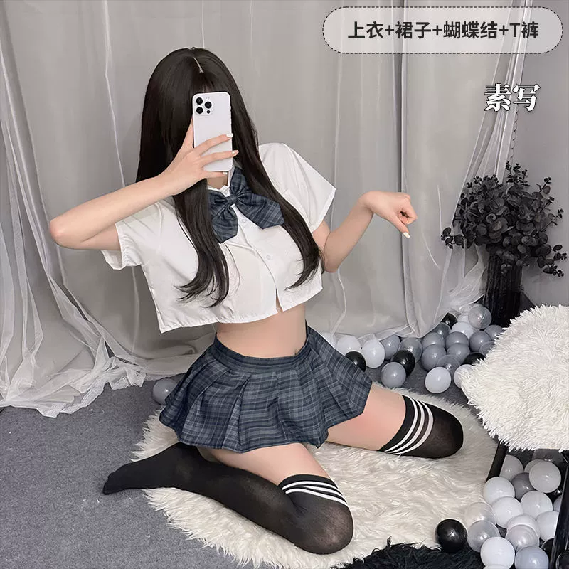 梵花里 Студентское нижнее белье, набор, сексуальный костюм, школьная плиссированная юбка, косплей
