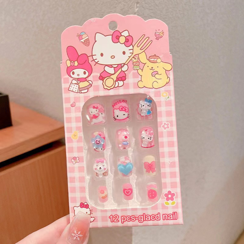 Adorable Sanrio pegatinas de uñas para niños con uñas exquisitas Kolomi Melaty pegatinas de uñas parches de uñas image 18