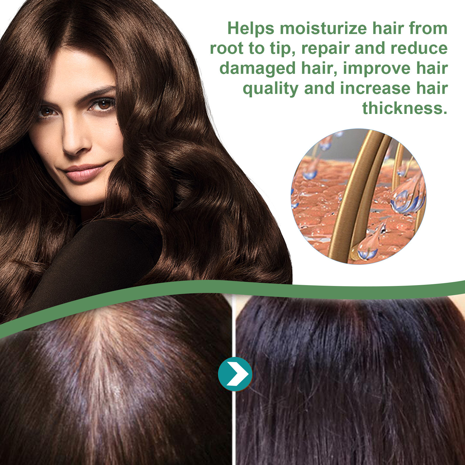 Liquid Scalp OUHOE Massage Care Thick, Soft, Smooth, Moisturizing Roots, Preventing Fixed and Dense Hair Essen_voghion.com