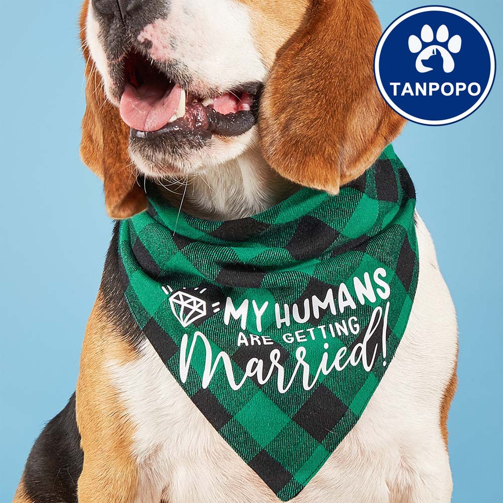 Tanpopo transfronterizo mascota triángulo toalla mascota bufanda algodón a cuadros perro triángulo toalla mascota saliva toalla