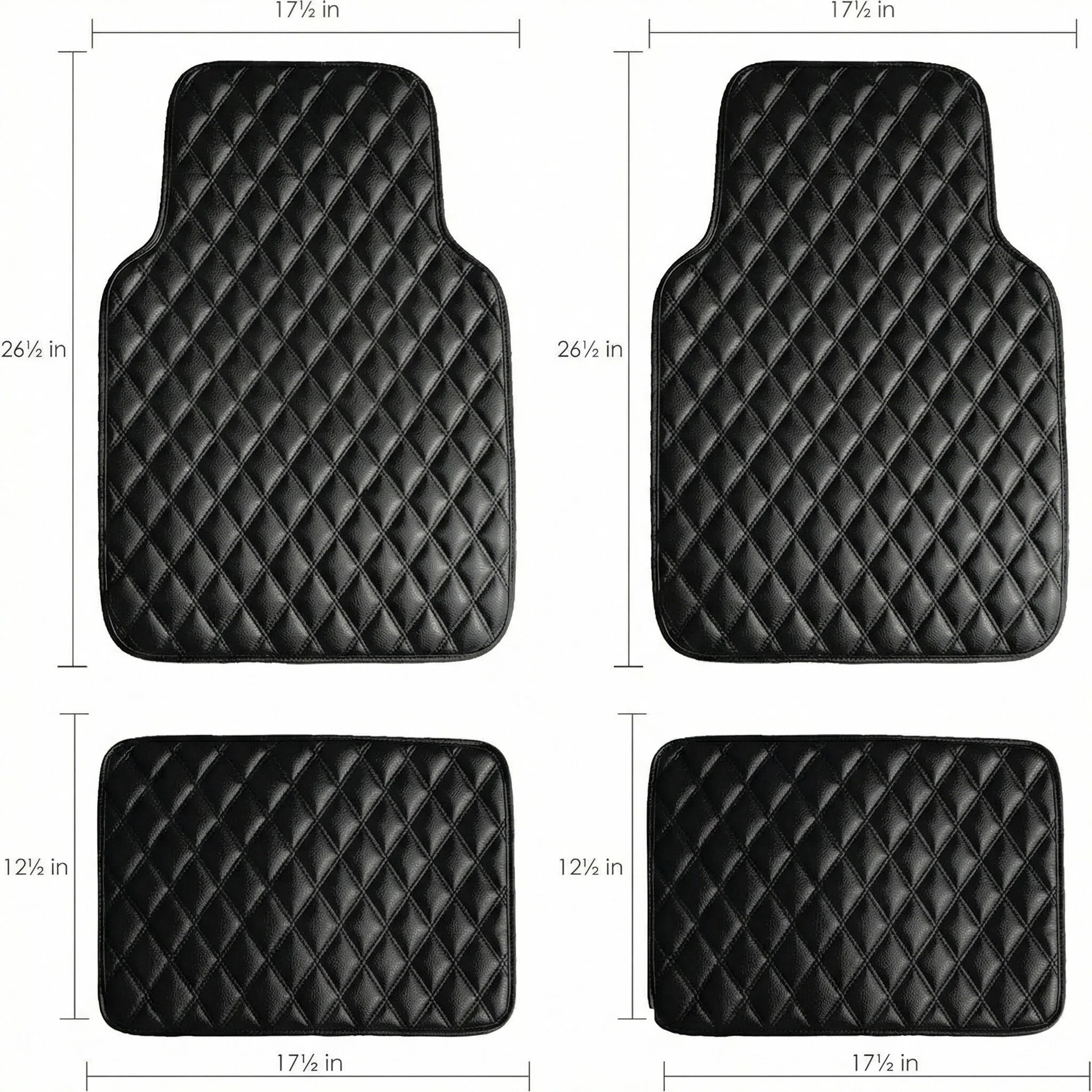 Cross-Border Automotive Universal Floor Mats, Amazon Foreign Trade Exclusive, Four-Piece Set, Thick Leather Floor Mats, Easy to Care for