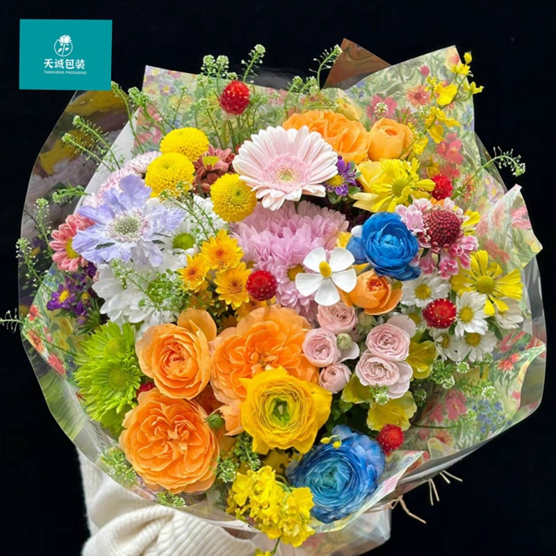 油菜花雪梨纸鲜花束包花纸手揉内衬纸手工diy礼物花艺油画牛皮纸