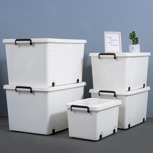 Oceany Fish Manufacturer Plastic Storage Box Solid Color Thick Clothing Organizers Indoor Underwear with Wheels Storage Box