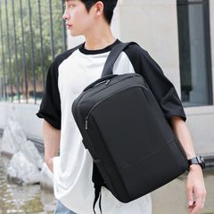 Cross-border dual-shoulder bag for men, business commuting laptop bag, simple design, suitable for middle school and university students, large capacity casual backpack