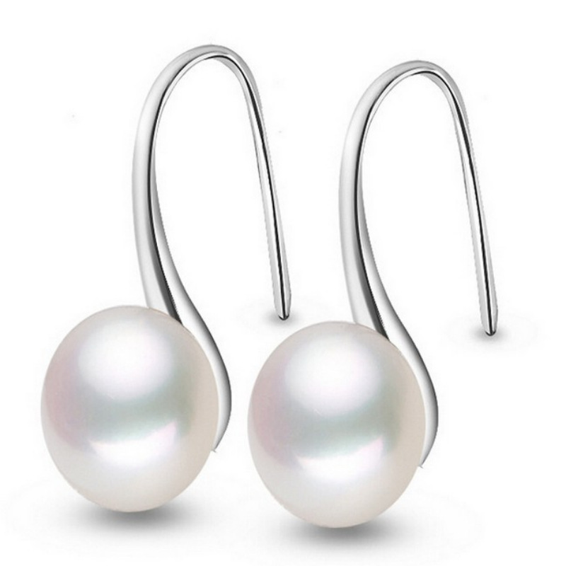 Zapatos de tacón alto de moda pendientes de perlas clásico elegante estilo coreano popular gancho de oreja pendientes de perlas fabricante en stock