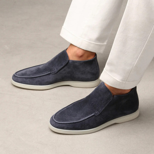 2025 Amazon Independent Station Cross-Border Export European and American Men's Loafers British Lightweight Beanie Shoes 48 Size Comfortable